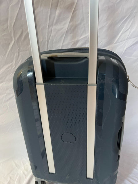 $460 DELSEY Paris Clavel Hard Expandable Luggage Spinner Carry On Blue 19"
