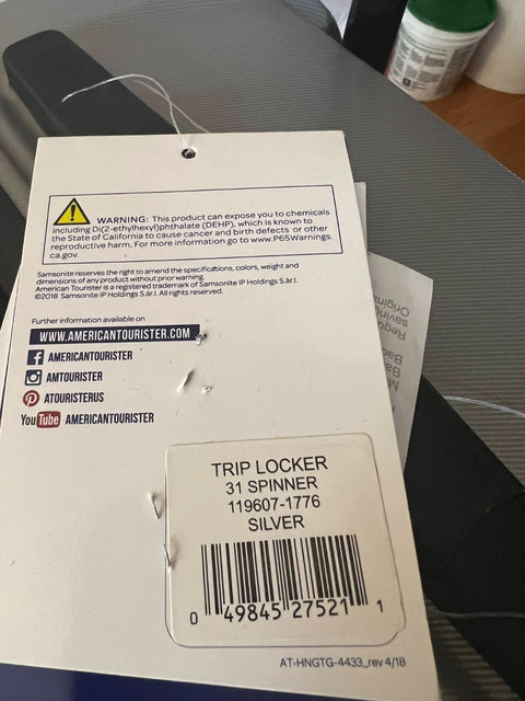 NEW AMERICAN TOURISTER TRIP LOCKER HARDSIDE CHECKED LUGGAGE SPINNER SUITCASE 31"