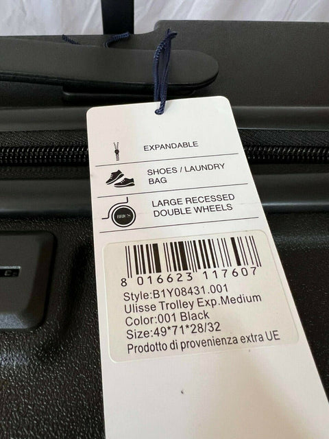 $500 Bric's By Ulisse Expandable Spinner Luggage Black Hardcase Check In 28"