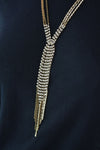 Nordstrom Joe Fresh Womens Gold Diamond Long Chain Link Necklace Fashion Jewelry - evorr.com
