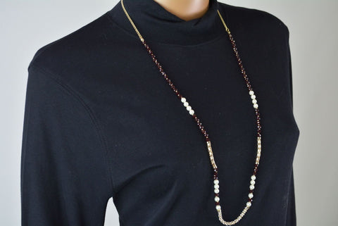 Nordstrom Joe Fresh Women's Gold Chain Rhinestone Beads Necklace Fashion Jewelry - evorr.com