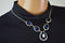Nordstrom Joe Fresh Women's Silver Chain Embellished Blue Stone Necklace Jewelry - evorr.com