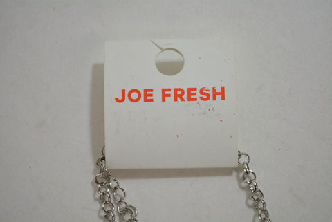 Nordstrom Joe Fresh Women's Silver Chain Embellished Blue Stone Necklace Jewelry - evorr.com