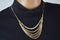 Nordstrom Joe Fresh Womens Gold Chain Shiny Peach Beads Necklace Fashion Jewelry - evorr.com