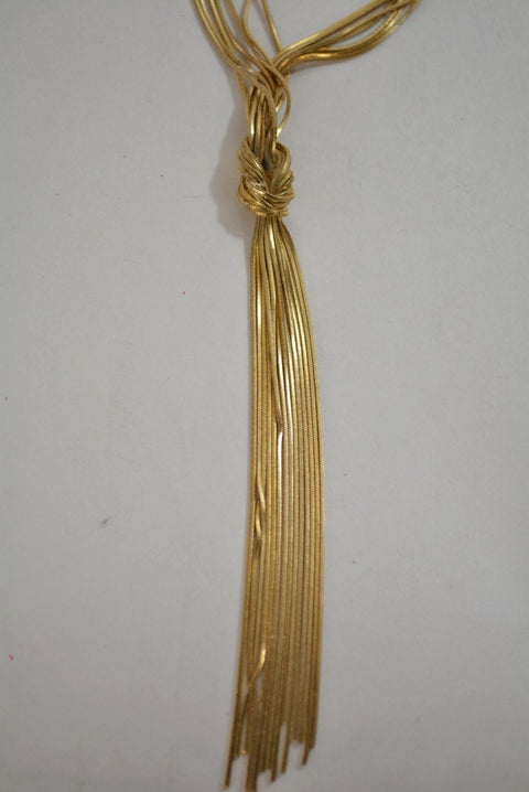 Nordstrom Joe Fresh Womens Gold Multi-String Chain Knot Necklace Fashion Jewelry - evorr.com