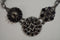 Nordstrom Joe Fresh Womens Black Gray Flower Rhinestone Necklace Fashion Jewelry - evorr.com