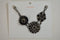 Nordstrom Joe Fresh Womens Black Gray Flower Rhinestone Necklace Fashion Jewelry - evorr.com