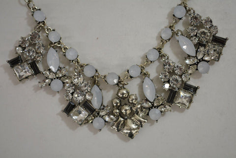 Nordstrom Joe Fresh Women's White Embellish Rhinestone Necklace Fashion Jewelry - evorr.com