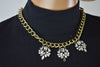 Nordstrom Joe Fresh Women's Brass Rhinestone Link Chain Necklace Fashion Jewelry - evorr.com