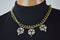 Nordstrom Joe Fresh Women's Brass Rhinestone Link Chain Necklace Fashion Jewelry - evorr.com