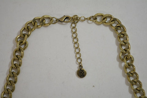 Nordstrom Joe Fresh Women's Brass Rhinestone Link Chain Necklace Fashion Jewelry - evorr.com