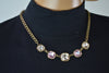 Nordstrom Joe Fresh Women's Pink Cut Stone Gold Chain Fashion Necklace Jewelry - evorr.com