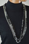 Nordstrom Joe Fresh Womens Beaded Silver Multi-Strand Long-Chain Fashion Jewelry - evorr.com