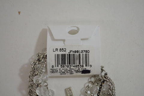 Nordstrom Joe Fresh Womens Beaded Silver Multi-Strand Long-Chain Fashion Jewelry - evorr.com