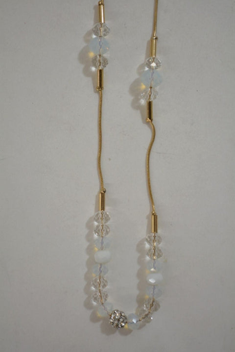 Nordstrom Joe Fresh Women's Gold Long Chain Blue Beads Fashion Necklace Jewelry - evorr.com