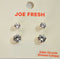 Joe Fresh Women 2-Pair White Cubic Zirconia Crystal Stud Earring Fashion Jewelry