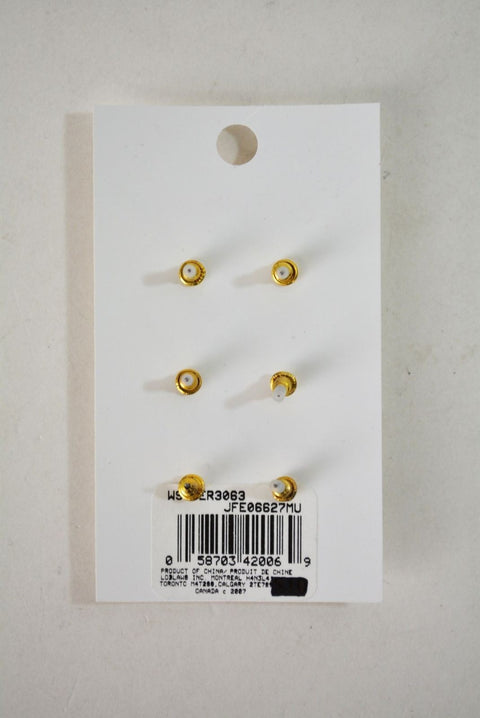 Nordstrom Joe Fresh Womens 3-Pairs Rhinestone Floral Stud Earrings Party Jewelry - evorr.com