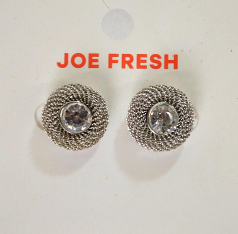 Nordstrom Joe Fresh Women's Silver Rhinestone Mesh Stud Earrings Fashion Jewelry - evorr.com