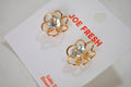 Nordstrom Joe Fresh Women's Copper Cubic Zirconia Floral Stud Earrings Jewelry - evorr.com
