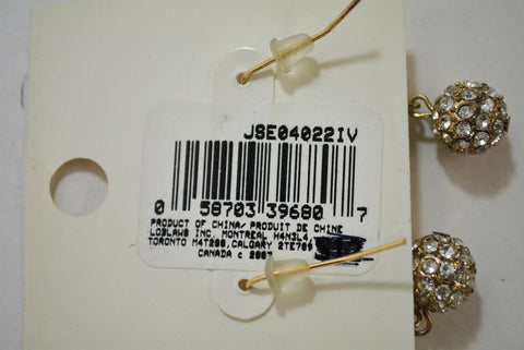Nordstrom Joe Fresh Womens Pearl Rhinestone Ball Dangle Earrings Fashion Jewelry - evorr.com