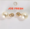 Nordstrom Joe Fresh Womens Pearl Rhinestone Double-Side Earrings Fashion Jewelry - evorr.com