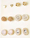 Nordstrom Joe Fresh Women's 6-Pair Rhinestone Floral Gold Stud Earrings Jewelry - evorr.com
