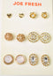 Nordstrom Joe Fresh Women's 6-Pair Rhinestone Floral Gold Stud Earrings Jewelry - evorr.com