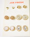 Nordstrom Joe Fresh Women's 6-Pair Rhinestone Floral Gold Stud Earrings Jewelry - evorr.com