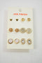 Nordstrom Joe Fresh Women's 6-Pair Rhinestone Floral Gold Stud Earrings Jewelry - evorr.com