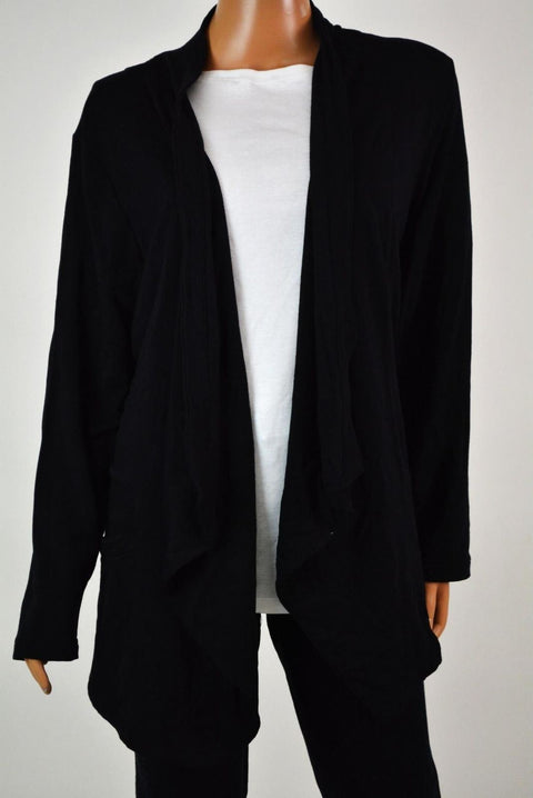 New Style&Co Women's Stretch Black Open-Front Draped Cardigan Shrug Top Plus 3X