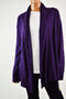 Karen Scott Women Shawl Collar Purple Open-Front Knit Cardigan Shrug Top Plus 1X