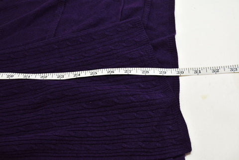 Karen Scott Women Shawl Collar Purple Open-Front Knit Cardigan Shrug Top Plus 1X