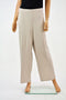 Alfred Dunner Women's Stretch Beige Pull-On Wide Leg Short Casual Pants Plus 18W