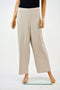 Alfred Dunner Women's Stretch Beige Pull-On Wide Leg Short Casual Pants Plus 18W
