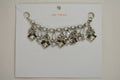 Nordstrom Joe Fresh Women's White Rhinestone Chain Bib Necklace Fashion Jewelry - evorr.com