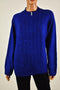 New Karen Scott Women Blue Pearl Mock Neck Cable-Marl Knit Sweater Top Plus 3X