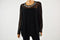 New INC Concepts Women Stretch Black Embellish Illusion Tunic Blouse Top Plus 1X