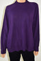 Karen Scott Women Mock Neck Long Sleeve Acrylic Purple Knit Sweater Top Plus 2X