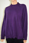 Karen Scott Women Mock Neck Long Sleeve Acrylic Purple Knit Sweater Top Plus 2X