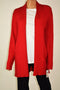 JM Collection Women Red Open Front Draped Ribded Knit Cardigan Shrug Top Plus 2X