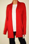JM Collection Women Red Open Front Draped Ribded Knit Cardigan Shrug Top Plus 2X