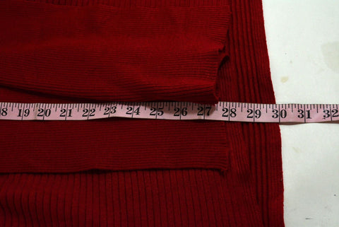 JM Collection Women Red Open Front Draped Ribded Knit Cardigan Shrug Top Plus 2X