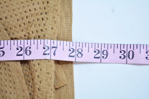 Style&Co Women Cotton Brown Mixed Media Draped Open Front Mesh Cardigan Shrug L - evorr.com