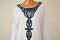 Alfred Dunner Women's Scoop Neck White Lace Trim Embellished Blouse Top Plus 1X