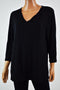 INC International Concepts Women's Black Rib Knit Tunic Sweater Top Plus 0X 16W