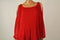 INC Concepts Women Scoop Neck Red Pleated Cold Shoulder Tunic Blouse Top Plus 3X