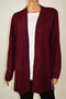 New Karen Scott Women Long-Sleeve Red Open Front Knit Cardigan Shrug Top Plus 2X