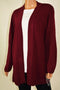 New Karen Scott Women Long-Sleeve Red Open Front Knit Cardigan Shrug Top Plus 2X