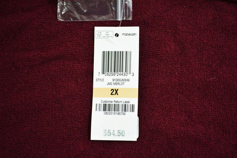 New Karen Scott Women Long Sleeve Red Open Front Knit Cardigan Shrug Top Plus 2X