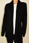 Karen Scott Womens Black Open Front Draped Cable Knit Cardigan Shrug Top Plus 2X